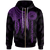 American Samoa Zip up Hoodie Polynesian Wings (Purple) Unisex Purple - Polynesian Pride