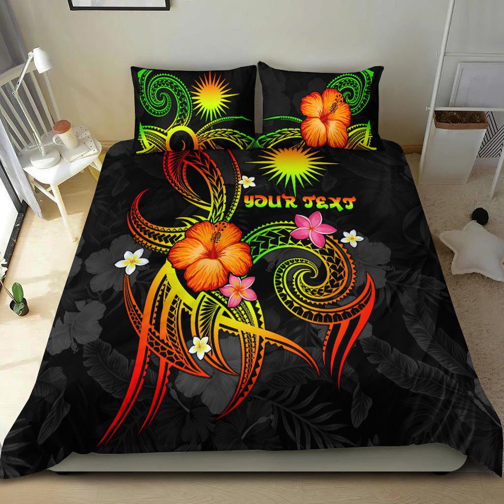 Marshall Islands Polynesian Personalised Bedding Set - Legend of Marshall Islands (Reggae) Reggae - Polynesian Pride