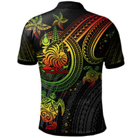 New Caledonia Custom Polo Shirt Reggae Turtle - Polynesian Pride