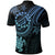 Cook islands Custom Polo Shirt Blue Turtle - Polynesian Pride