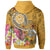 Tahiti Custom Hoodie Turtle Plumeria (Gold) - Polynesian Pride