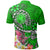 Hawaii Polo Shirt Turtle Plumeria Polynesian Tattoo Green Color - Polynesian Pride