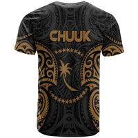 Chuuk Polynesian Custom T Shirt Chuuk Spirit Gold - Polynesian Pride