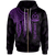 Vanuatu Zip up Hoodie Polynesian Wings (Purple) Unisex Purple - Polynesian Pride