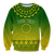 (Custom Personalised) Cook Islands Turtle With Tribal Sweatshirt - LT12 Unisex Green - Polynesian Pride