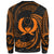 Pohnpei Polynesian Custom Personalised Sweater - Orange Tribal Wave - Polynesian Pride