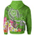 Tahiti Hoodie Turtle Plumeria (Green) - Polynesian Pride