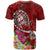 Guam T Shirt Turtle Plumeria (Red) - Polynesian Pride