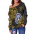 Northern Mariana Islands Women's Off Shoulder Sweaters - Abstract Style - Polynesian Pride