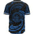 Palau Polynesian Baseball Shirt - Blue Tribal Wave - Polynesian Pride