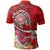 American Samoa Polynesian Polo Shirt Turtle Plumeria (Red) - Polynesian Pride