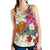 Papua New Guinea Women's Racerback Tank - The Tropical Plumeria Flower Style - Polynesian Pride