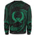 Pohnpei Polynesian Sweater - Green Tribal Wave - Polynesian Pride