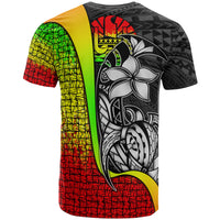 Tahiti Polynesian Custom T Shirt Reggae Turtle with Hook - Polynesian Pride
