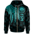 Federated States of Micronesia Zip up Hoodie Polynesian Wings (Turquoise) Unisex Turquoise - Polynesian Pride