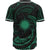 Marshall Islands Polynesian Baseball Shirt - Green Tribal Wave - Polynesian Pride