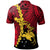 Papua New Guinea Polynesian Custom Polo Shirt Tribal Wave Tattoo Flag Color - Polynesian Pride