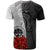 Federated States of Micronesia Custom T Shirt Coat of Arm With Hibiscus White - Polynesian Pride
