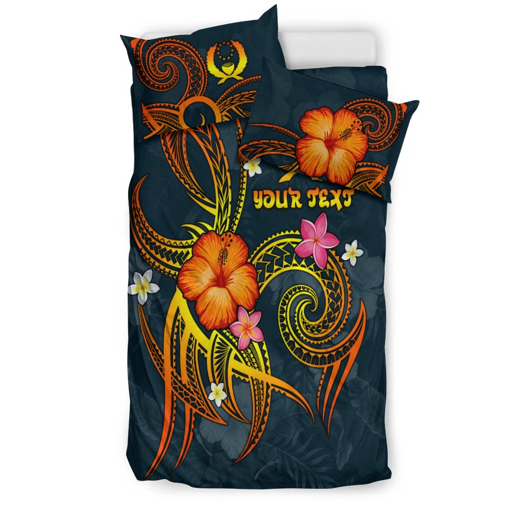 Pohnpei Polynesian Personalised Bedding Set - Legend of Pohnpei (Blue) - Polynesian Pride