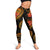 Tahiti Polynesian Women Legging - Gold Plumeria - Polynesian Pride