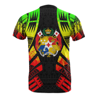 Tonga T Shirt Tonga Coat of Arms Polynesian Tattoo Reggae Style - Polynesian Pride