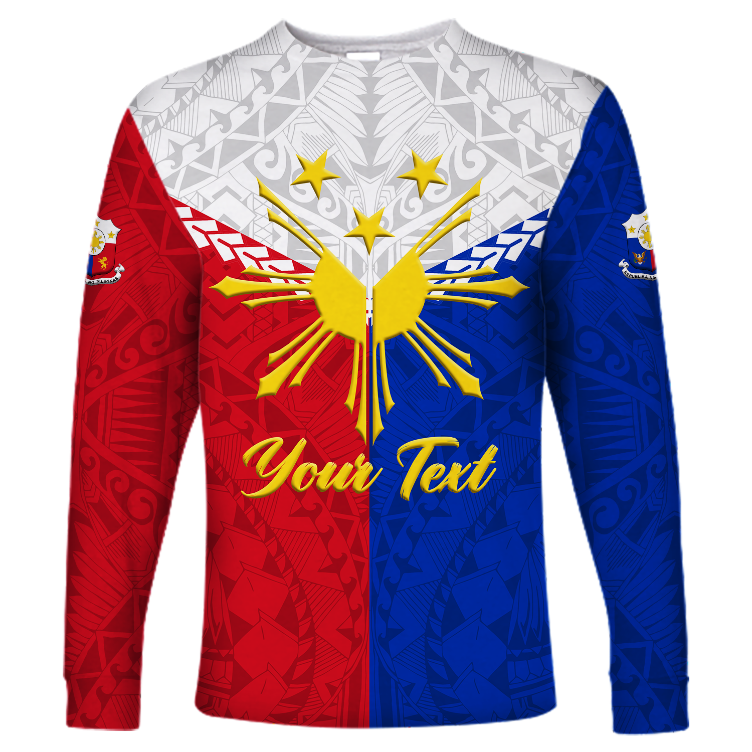 (Custom Personalised) The Philippines Legend Long Sleeve Shirt - LT12 Unisex Red - Polynesian Pride