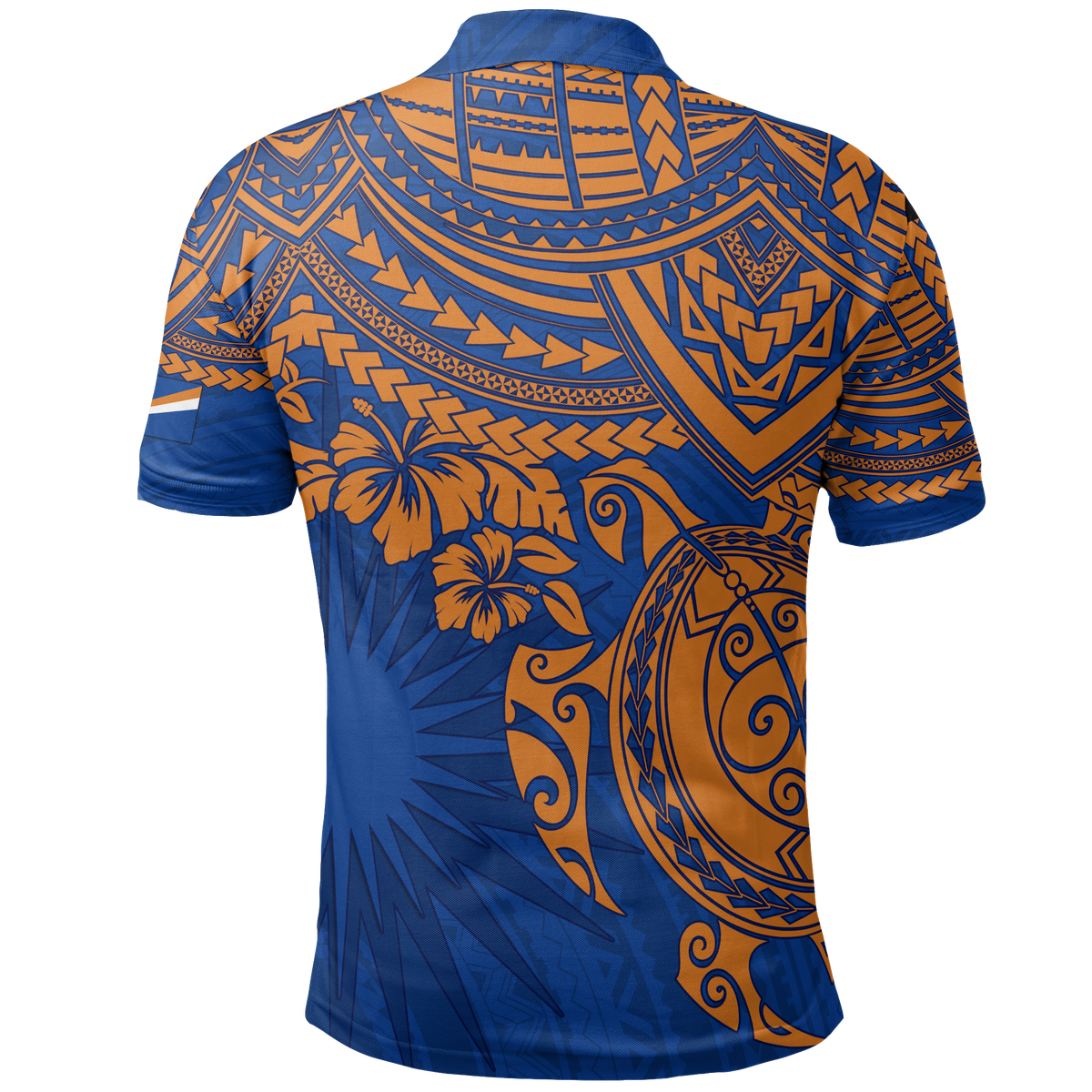 Marshall Islands Polo Shirt Marshall Islands FLag Blue Turtle Hibiscus - Polynesian Pride
