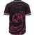 Tonga Polynesian Baseball Shirt - Pink Tribal Wave - Polynesian Pride