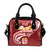 Fiji Shoulder Handbag - Fiji Seal Polynesian Patterns Plumeria (Red) - Polynesian Pride