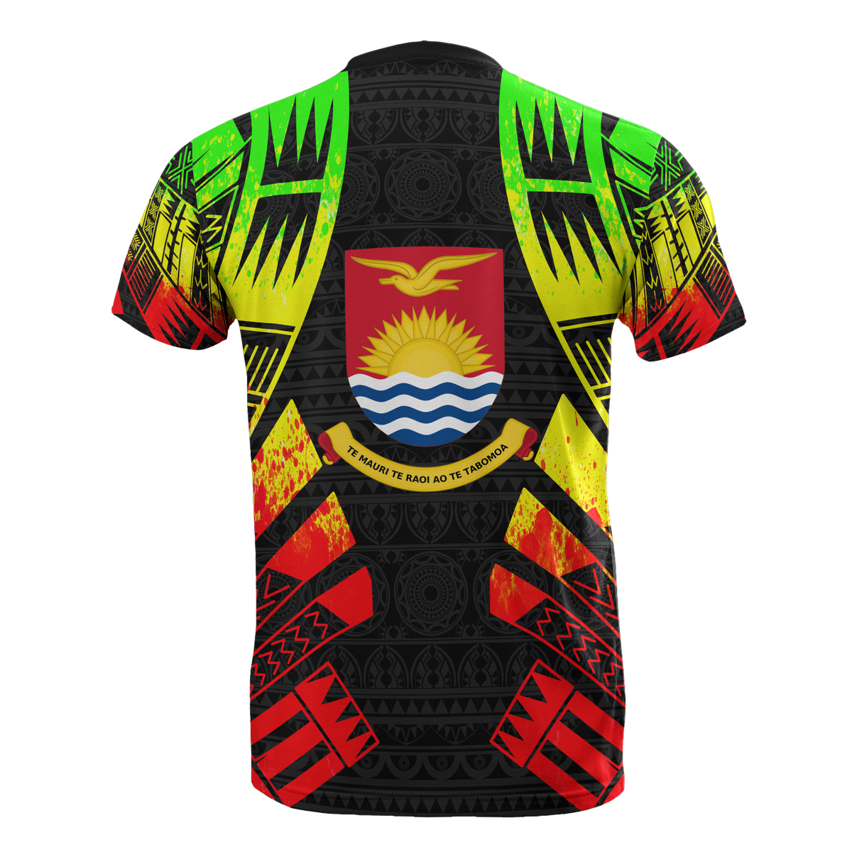 Kiribati T Shirt Kiribati Coat Of Arms Polynesian Tattoo Reggae Style - Polynesian Pride
