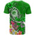 FSM Custom T Shirt Turtle Plumeria (Green) - Polynesian Pride