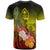 Guam Custom T Shirt Humpback Whale with Tropical Flowers (Yellow) - Polynesian Pride