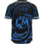 Tonga Polynesian Baseball Shirt - Blue Tribal Wave - Polynesian Pride