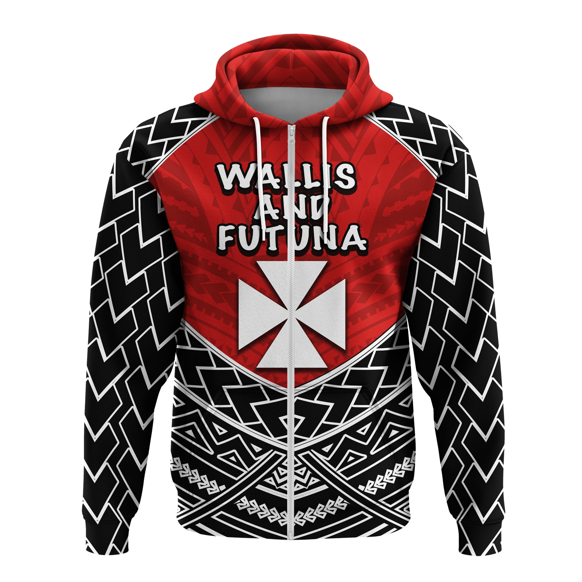 Custom Wallis and Futuna Zip up Hoodie Polynesian Tattoo LT20 Unisex Green - Polynesian Pride