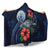 Fiji Polynesian Hooded Blanket - Blue Turtle Hibiscus - Polynesian Pride