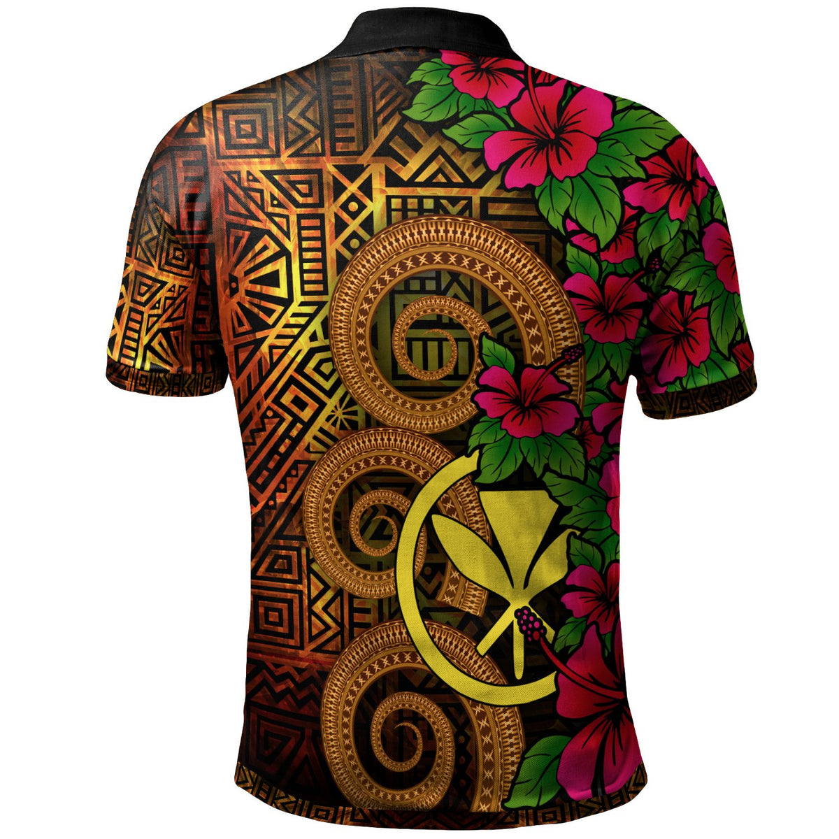 Hawaii Polynesian Polo Shirt Hibiscus Vintage - Polynesian Pride