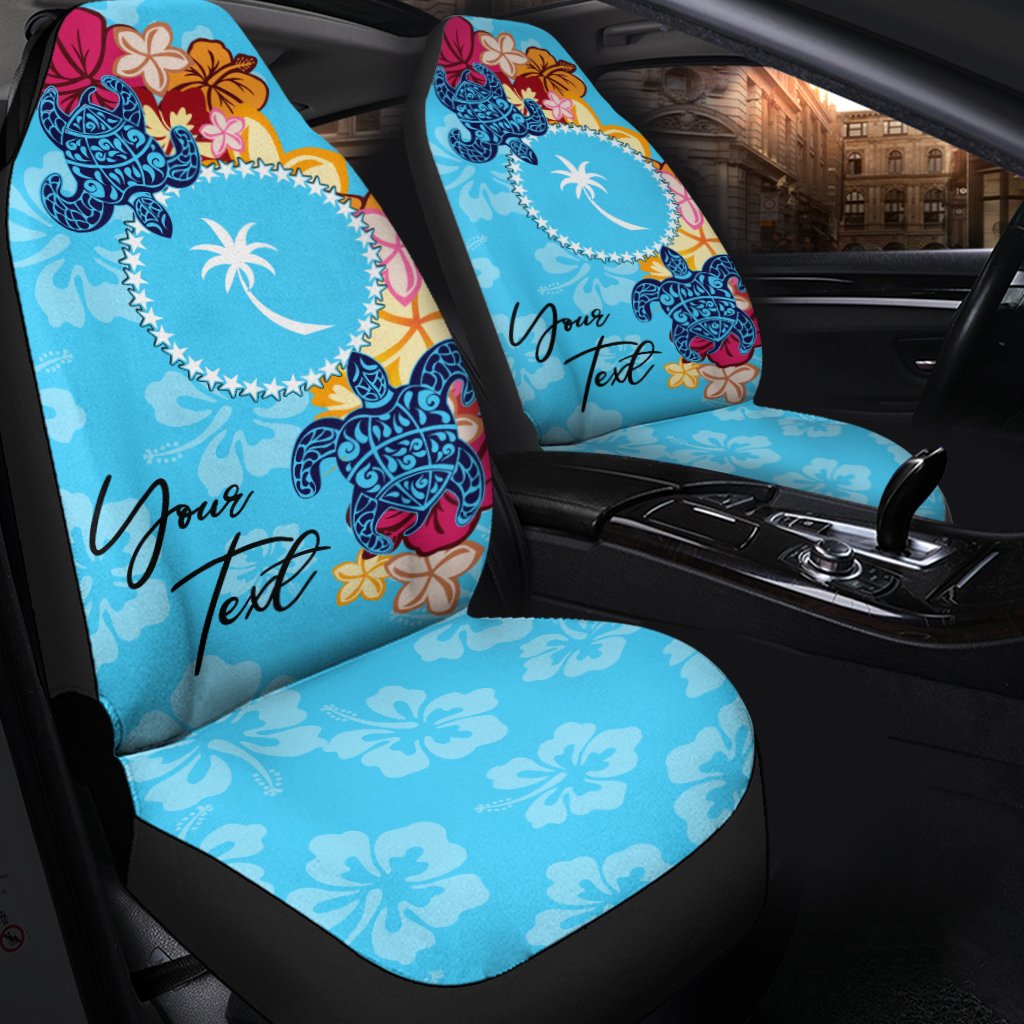 Chuuk Custom Personalised Car Seat Covers - Tropical Style Universal Fit Blue - Polynesian Pride