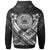 American Samoa Zip up Hoodie AS White Seal Polynesian Patterns - Polynesian Pride