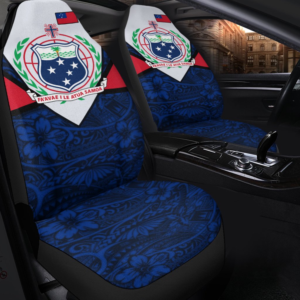 Samoa Polynesian Car Seat Covers - Legend of Samoa Universal Fit Blue - Polynesian Pride