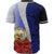 Hawaii Polynesian Baseball Shirt - Coat Of Arm With Hibiscus Blue - Polynesian Pride