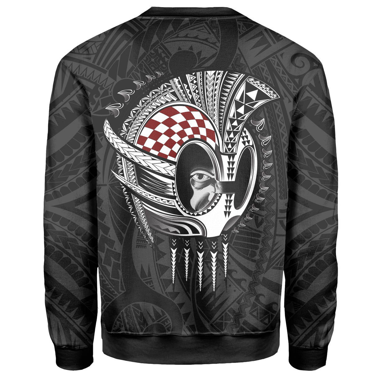 Hawaii Polynesian Warrior Mask Sweatshirt - AH - Toon Style - Polynesian Pride