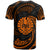 Tahiti Polynesian All Over T Shirt Orange Tribal Wave - Polynesian Pride