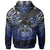 Samoa Polynesian All Over Zip up Hoodie Eagle Tribal Pattern Blue - Polynesian Pride