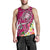 Fiji Custom Personalised Men's Tank Top - Turtle Plumeria (Pink) - Polynesian Pride