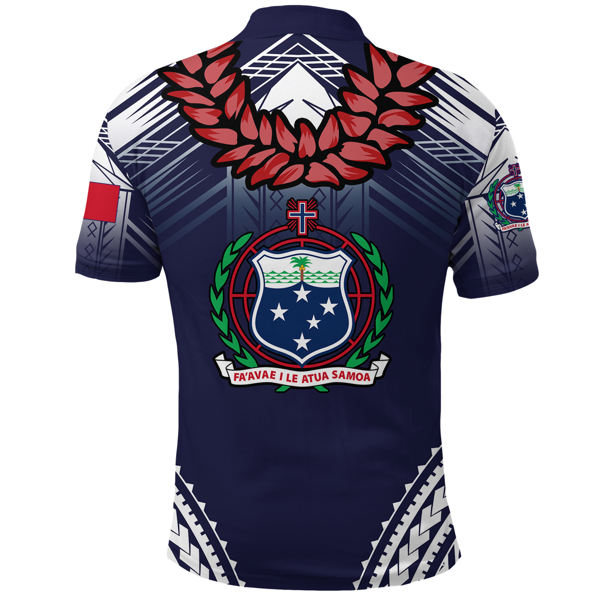 Custom Samoan Ula Fala Art Polo Shirt LT12 - Polynesian Pride