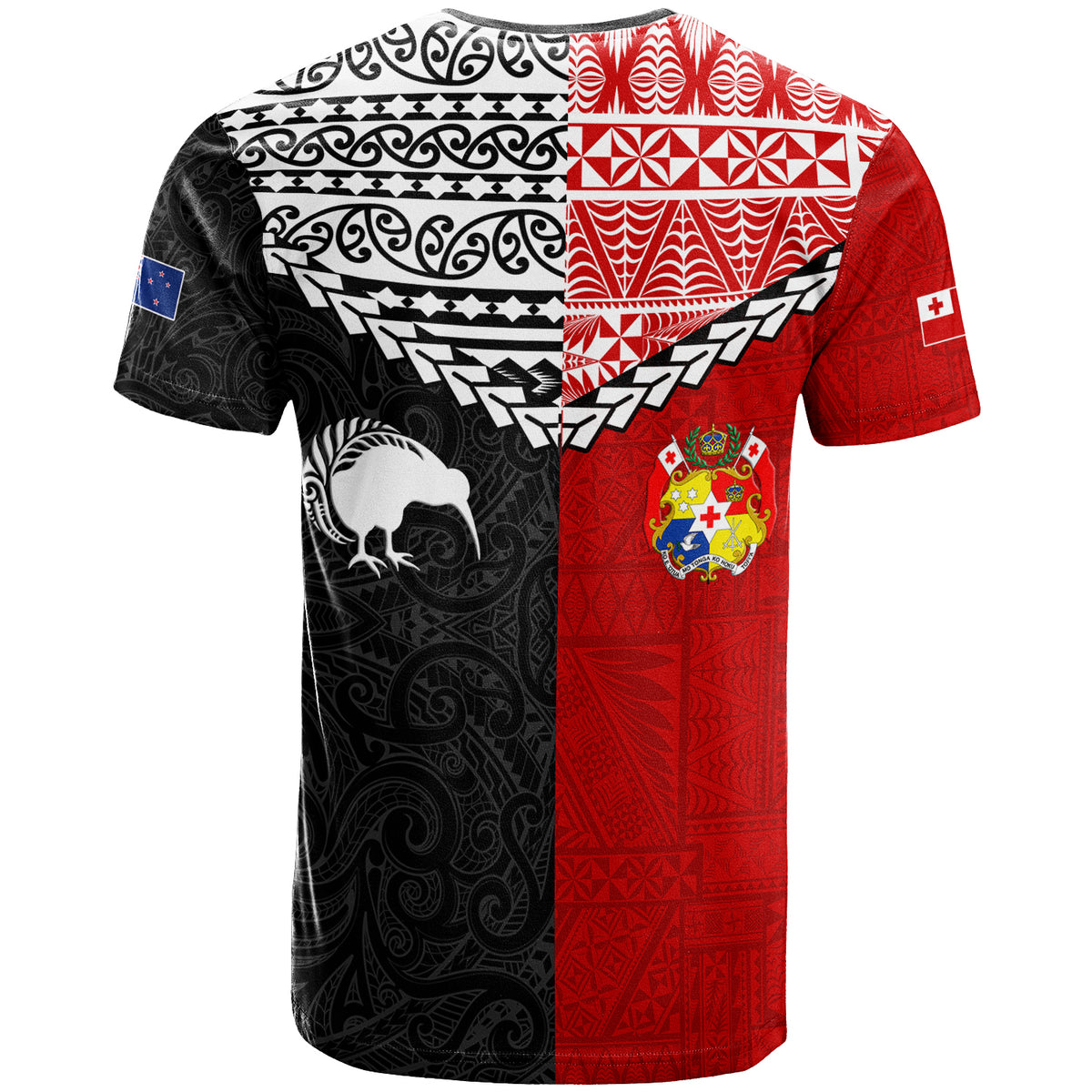 Tonga Combine New Zealand Maori Aotearoa Heritage T Shirt LT12 - Polynesian Pride