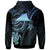 Tokelau Custom Zip up Hoodie Blue Turtle - Polynesian Pride