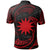 Nauru Polynesian Custom Polo Shirt Red Tribal Wave - Polynesian Pride