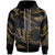 Cook Islands Polynesian Zip Hoodie Polynesian Tattoo Gold Version Unisex Gold - Polynesian Pride