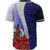 Vanuatu Polynesian Baseball Shirt - Coat Of Arm With Hibiscus Blue - Polynesian Pride